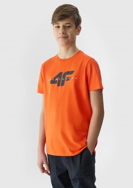 4F BOYS' ORGANIC COTTON PRINTED T-SHIRT ΚΟΚΚΙΝΟ