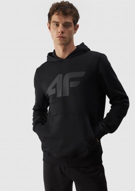 4F MEN'S PULLOVER HOODIE ΜΑΥΡΟ