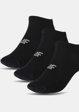 4F MEN'S CASUAL ANKLE SOCKS (3-PACK) ΜΑΥΡΟ