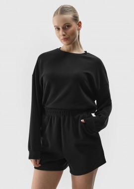 4F WOMEN'S MODAL SWEAT SHORTS ΜΑΥΡΟ