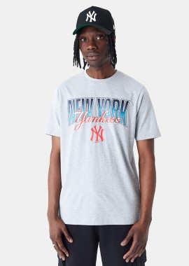 NEW ERA NEW YORK YANKEES MLB GRADIENT GRAPHIC T-SHIRT ΓΚΡΙ