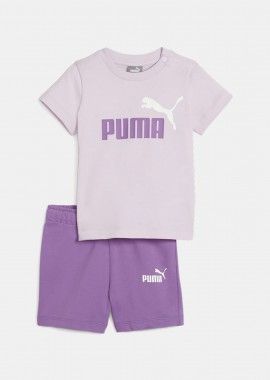 PUMA MINICATS TEE & SHORTS INFANTS SET ΡΟΖ