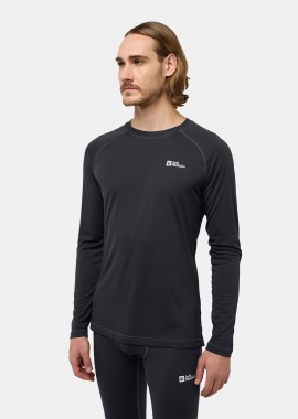 JACK WOLFSKIN INFINITE LIGHT LONG-SLEEVED FUNCTIONAL SHIRT ΜΑΥΡΟ