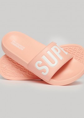 SUPERDRY - WOMEN'S SUPERDRY CORE VEGAN POOL SLIDERS ΡΟΖ