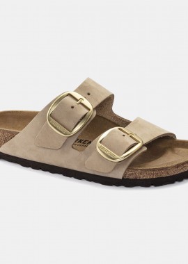 BIRKENSTOCK - BIRKENSTOCK ARIZONA BIG BUCKLE NUBUCK LEATHER SANDALS - NARROW FIT ΜΠΕΖ