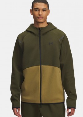 UNDER ARMOUR UNSTOPPABLE FLEECE FULL-ZIP HOODIE ΧΑΚΙ