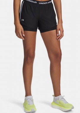 UNDER ARMOUR - UNDER ARMOUR TECH PLAY UP 2-IN-1 SHORTS ΜΑΥΡΟ