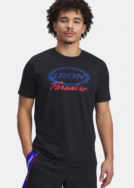 UNDER ARMOUR PROJECT ROCK IRON GRAPHIC T-SHIRT ΜΑΥΡΟ