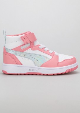 PUMA KIDS REBOUND V6 MID SNEAKERS PS ΡΟΖ