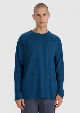 4F MEN'S OVERSIZE PLAIN LONGSLEEVE SWEATSHIRT ΜΠΛΕ