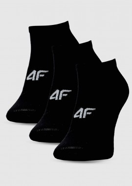 4F CASUAL ANKLE SOCKS 3-PACK ΜΑΥΡΟ
