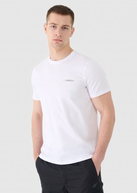 4F MEN'S REGULAR PLAIN T-SHIRT ΑΣΠΡΟ