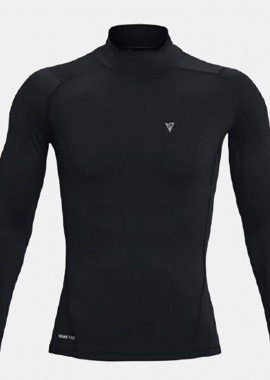 MAGNETIC NORTH KID'S HEAT COMPRESSION MOCK TEE ΜΑΥΡΟ