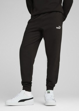PUMA ESSENTIALS NO. 1 LOGO FLEECE SWEATPANTS ΜΑΥΡΟ