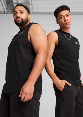 PUMA ESS NO. 1 LOGO SLEEVELESS T-SHIRT ΜΑΥΡΟ