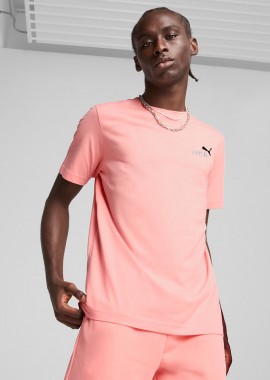 PUMA ESSENTIALS 2 COLOR SMALL NO. 1 LOGO T-SHIRT ΡΟΖ