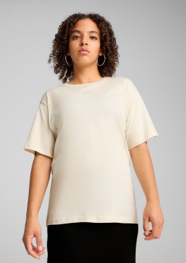 PUMA WOMEN'S ESSENTIALS RELAXED T-SHIRT ΑΣΠΡΟ