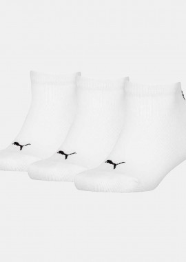 PUMA KIDS PLAIN SNEAKER SOCKS 3 PACK ΑΣΠΡΟ