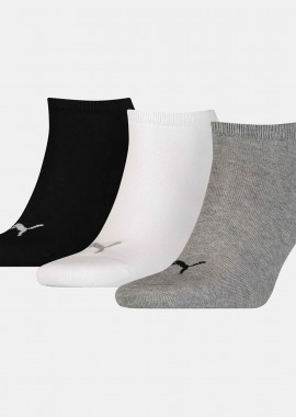 PUMA - PUMA UNISEX PLAIN SNEAKER SOCKS 3 PACK ΠΟΛΥΧΡΩΜΟ