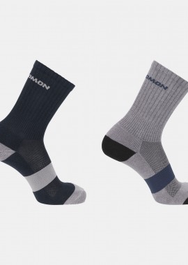 SALOMON - SALOMON OUTDOOR EVASION CREW SOCKS 2-PACK ΠΟΛΥΧΡΩΜΟ