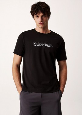CALVIN KLEIN PERFORMANCE - CALVIN KLEIN GRAPHIC LOGO T-SHIRT ΜΑΥΡΟ