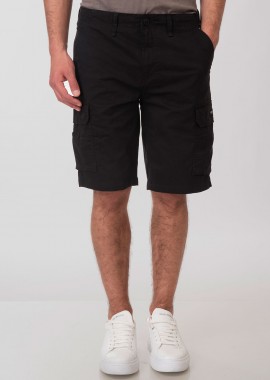 REBASE CARGO SHORTS ΜΑΥΡΟ