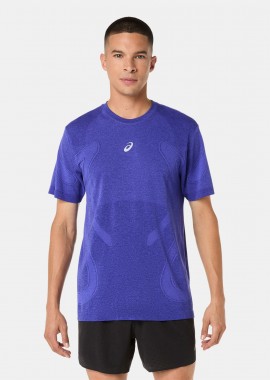 ASICS ROAD SEAMLESS RUNNING T-SHIRT ΜΠΛΕ