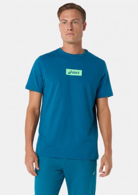 ASICS CHEST LOGO T-SHIRT ΜΠΛΕ