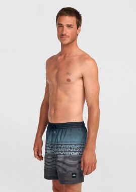 O'NEILL - O'NEILL LOGO STRIPE 16'' SWIMSHORTS ΜΑΥΡΟ