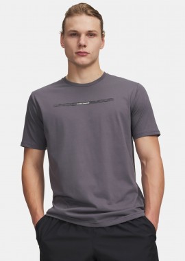 UNDER ARMOUR BLUR WORDMARK T-SHIRT ΓΚΡΙ