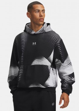 UNDER ARMOUR ICON FLEECE PRINTED HOODIE ΜΑΥΡΟ
