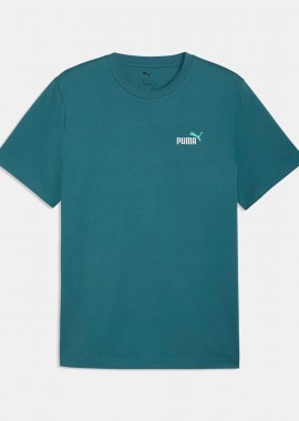 PUMA ESSENTIALS 2 COLOR SMALL NO. 1 LOGO T-SHIRT ΠΡΑΣΙΝΟ