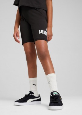 PUMA GIRL'S ESSENTIALS NO. 1 LOGO SHORT LEGGINGS ΜΑΥΡΟ