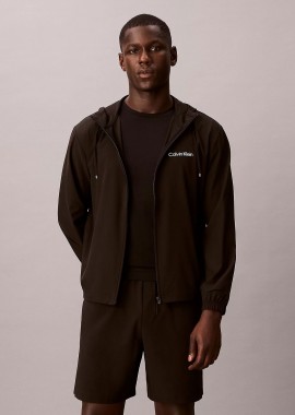CALVIN KLEIN WATER-REPELLENT PERFORMANCE GYM SHORTS ΜΑΥΡΟ