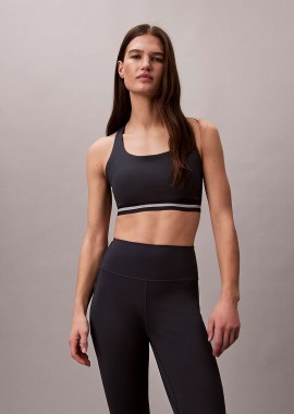 CALVIN KLEIN PERFORMANCE - CALVIN KLEIN QUICK-DRY MEDIUM-IMPACT SPORTS BRA ΜΑΥΡΟ