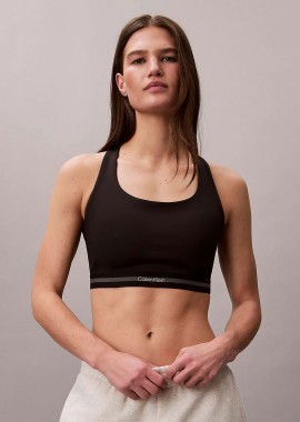 CALVIN KLEIN PERFORMANCE - CALVIN KLEIN QUICK-DRY MEDIUM-IMPACT SPORTS BRA ΜΑΥΡΟ