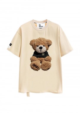 MOD WAVE MOVEMENT Teddy Unisex T-shirt - Μπεζ-MW092020058-BEIGE