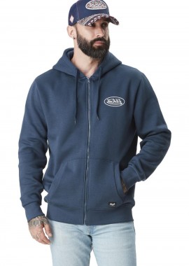 VON DUTCH Ανδρική Ζακέτα με Φερμουάρ VD/1/SWZ/SLI/NVN - Μπλε-VD/1/SWZ/SLI/NVN-BLUE