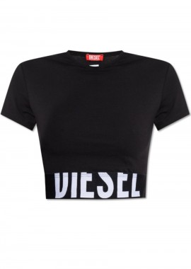 DIESEL Γυναικείο UFTEE-SPORT-CROPPED-T-SHIRT - Μαύρο-S26A145930HMAU-BLACK