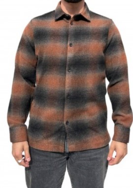 SEINSE - SEINSE πουκάμισο ανδρικό καρό Camicia M/L - Πορτοκαλί/Μαύρο-CI960SS
