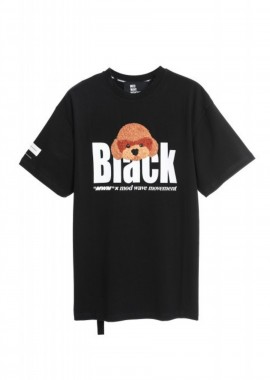 MOD WAVE MOVEMENT T-Shirt CAPSULE TEDDY- MW092020061 - ΜΑΥΡΟ-MW092020061-BLACK