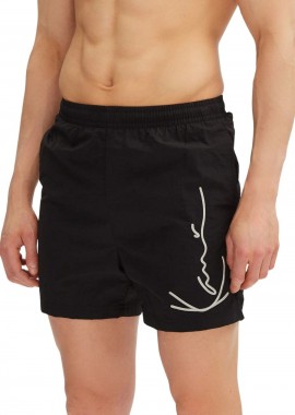 KARL KANI - KARL KANI Μαγιό SIGNATURE SWIM SHORTS - ΜΑΥΡΟ-KM-SW011-001-01-BLACK