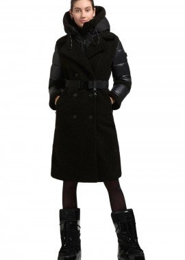 KHUJO - KHUJO Γυναικείο Μπουφάν KALMIA - ΜΑΥΡΟ-1205CO253-BLACK