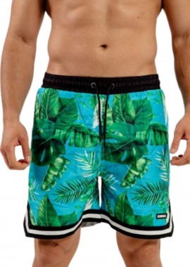 BEE UNUSUAL - BEE UNUSUAL Μαγιό Ανδρικό Jungle Board Shorts - MULTI-BB-256001-MULTI