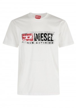 DIESEL - DIESEL T-Shirts T-NORM-T6 T-SHIRT - ΑΣΠΡΟ-A194360PLAT-WHITE