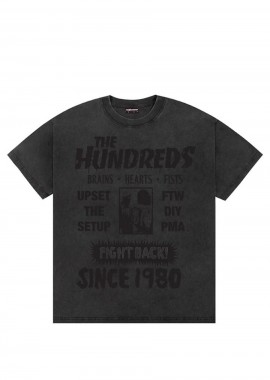 THE HUNDREDS - THE HUNDREDS Ανδρικό T-Shirt Brand Core 25 -ΞΕΘΩΡΙΑΣΜΕΝΟ ΜΑΥΡΟ-T25F201012-GREY