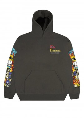 THE HUNDREDS - THE HUNDREDS Unisex Φούτερ με Κουκούλα Lifer Pullover -ΞΕΒΑΜΜΕΝΟ ΜΑΥΡΟ-T25F202016-UNKNOWN