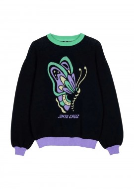 SANTA CRUZ - SANTA CRUZ Γυναικείο Πουλόβερ Field Butterfly Knit - ΜΑΥΡΟ-SCA-WCR-0671-BLACK