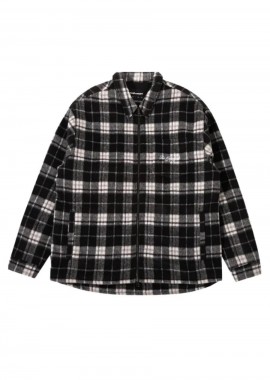 THE HUNDREDS - THE HUNDREDS Ανδρική Ζακέτα Seville Plaid Woven - Μαύρη-T24W108015-BLACK