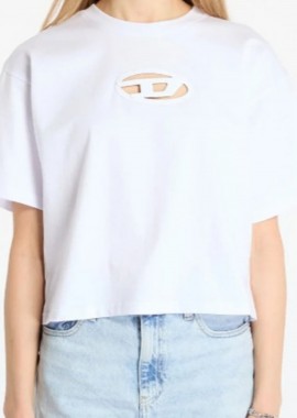 DIESEL Γυναικείο T-Shirts T-BUXT-CROP-OD T-SHIRT - Λευκό-S25A150960NIAX-WHITE